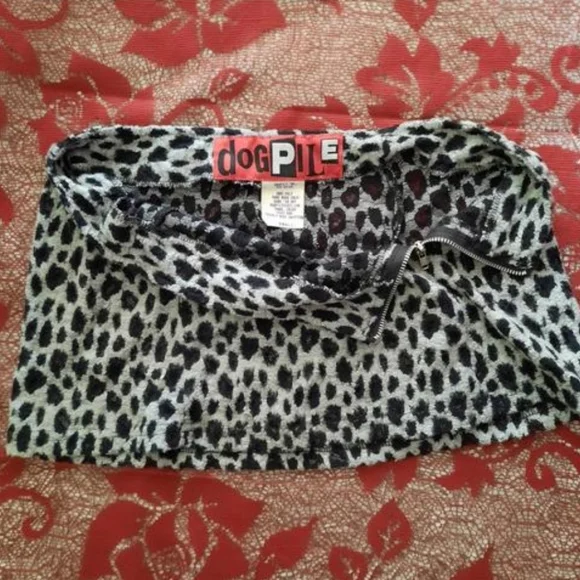 EXCELLENT CONDITION VINTAGE DEADSTOCK SHEER PUNK GOTH MINISKIRT by DOGPILE!